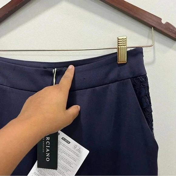 Marciano Los Ángeles Women's Pant Skinny navy blue Side Zipper Size us 2 - Picture 3 of 14